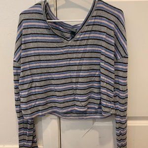 Cropped Striped Sweater